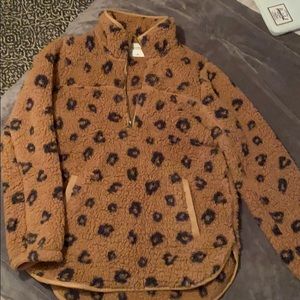 Abercrombie Sherpa half zip sweatshirt